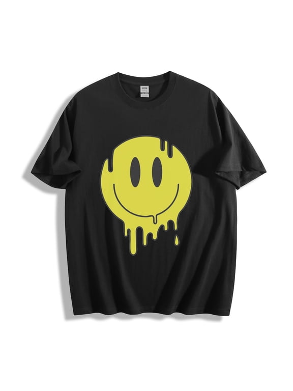 Melting Smiley Face T-Shirt - Bold Psychedelic Design Unisex Tee