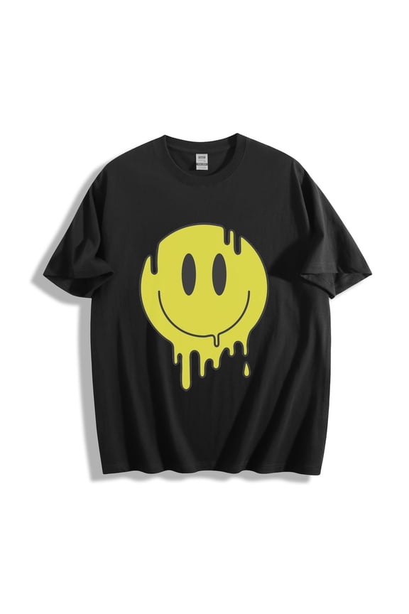 Melting Smiley Face T-Shirt - Bold Psychedelic Design Unisex Tee