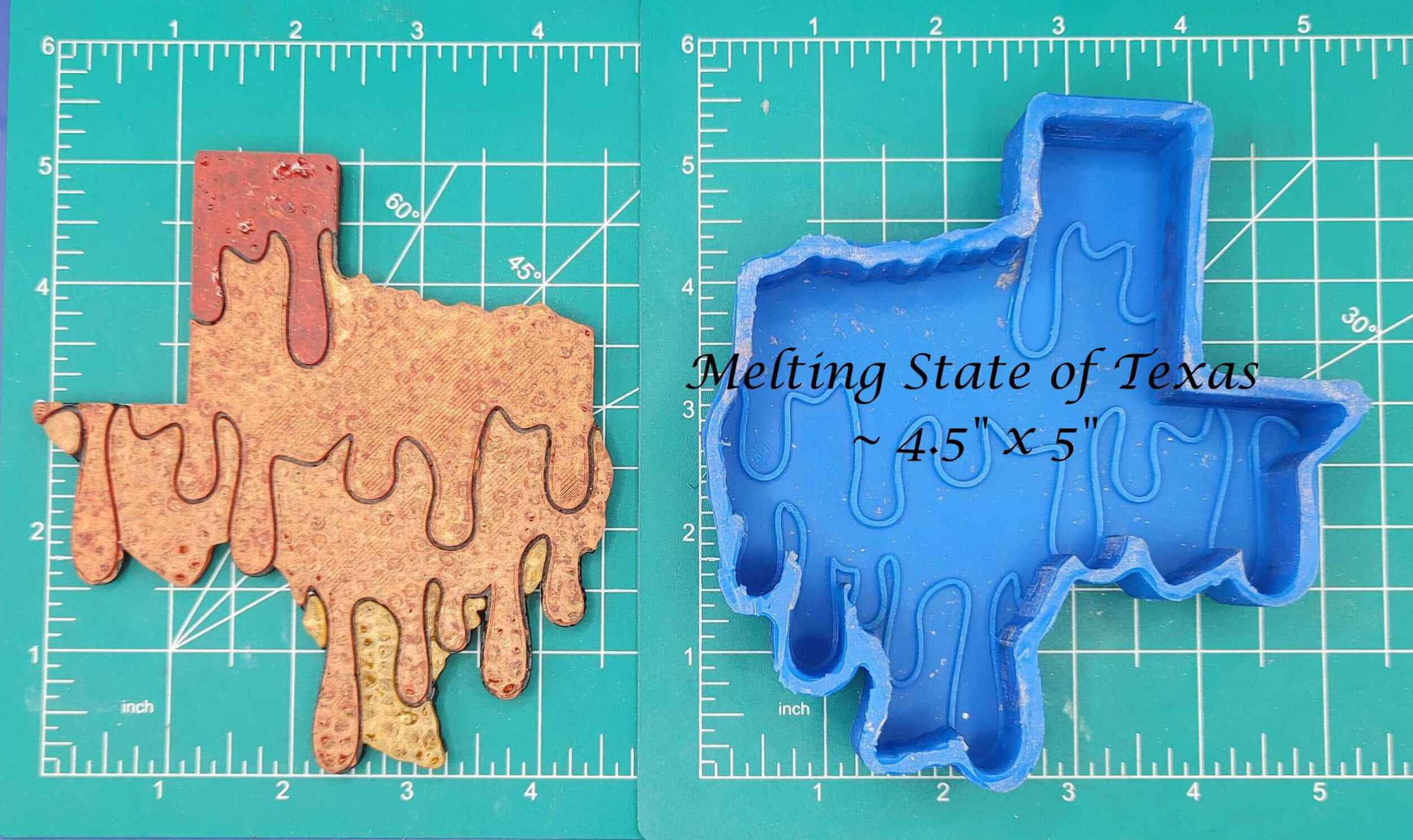 Melting State of Texas Silicone Freshie Mold