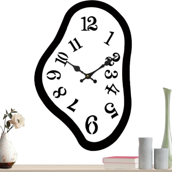 Melting Wall Clock - Art Decorative Clock, Quiet Office Gift ,Holiday Classroom Hanging Clock, Wall Clocks, Home Decoration