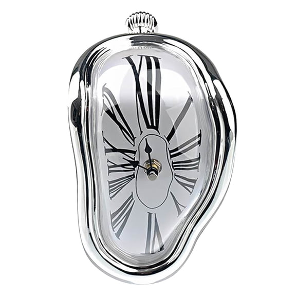 Melting Wall Clock - Silent Design for Bedroom Decor – Unique Twisted Roman Numerals