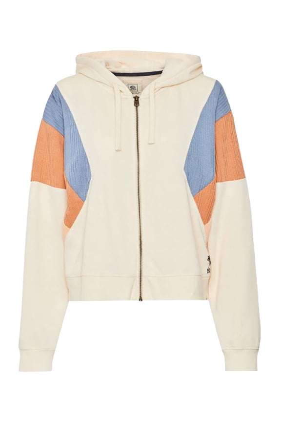 Melting Waves Zipped Hoody [Off White]