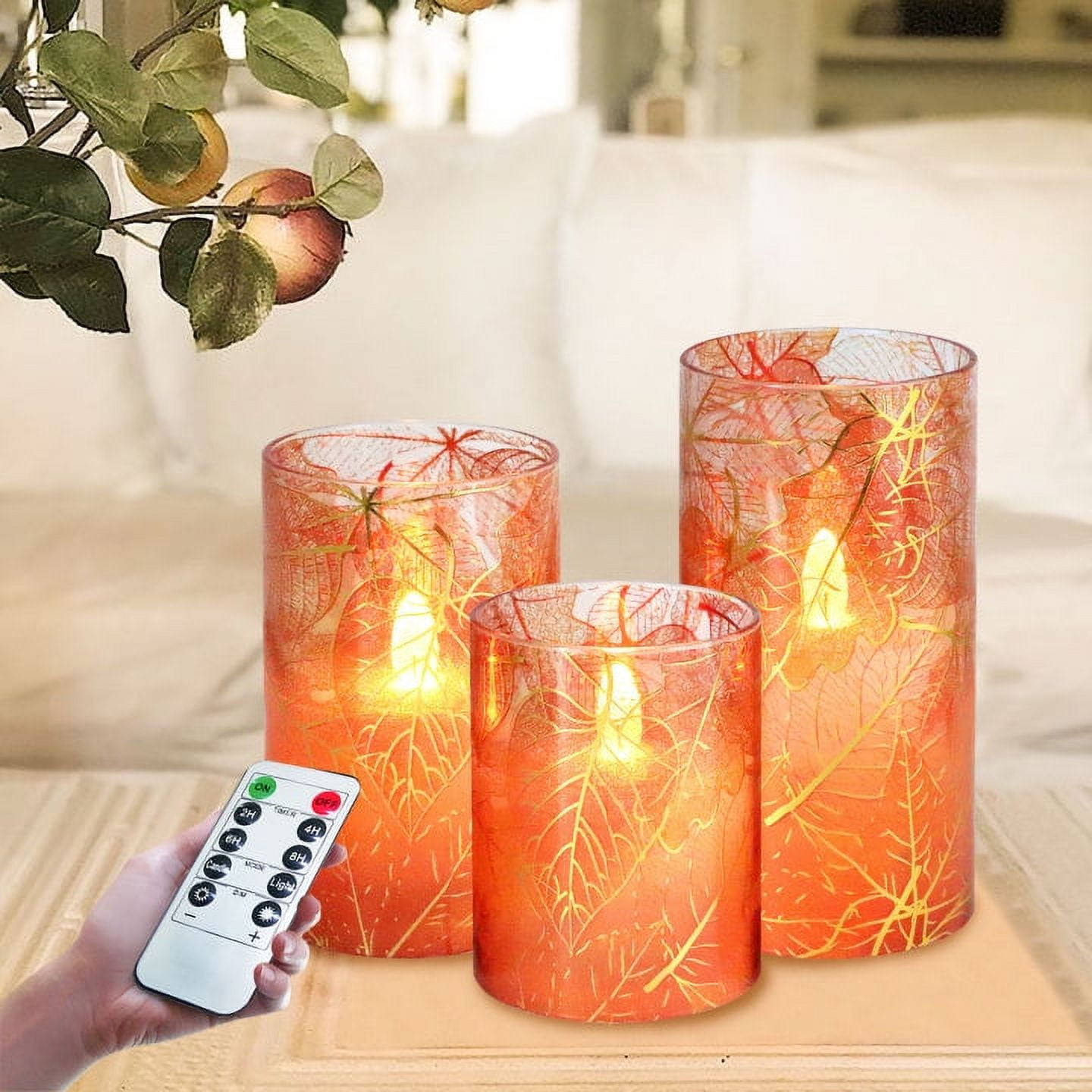 Meltone Flickering Flameless Candles, Battery Operated Led Candles with
