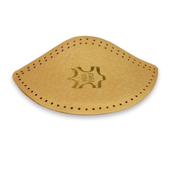 Meltonian Arch Cushion: Tan Leather Inserts, Longitudinal Support, 1 Pair, Large