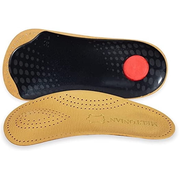 Meltonian Elastik 3/4 Leather Orthotic Insole, Made in Germany, 36-37, Tan, 1 Pair