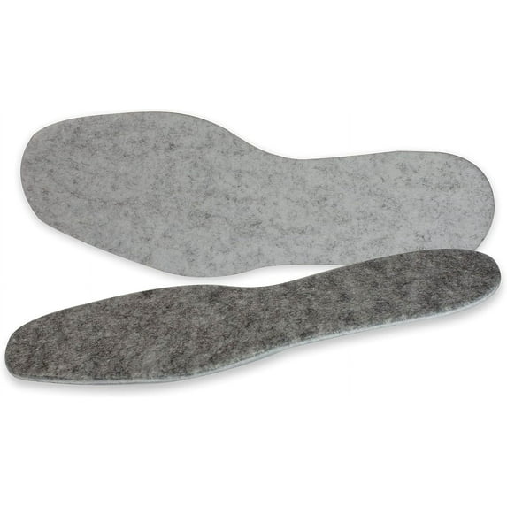 Meltonian Polar Wool Insoles: Warm, Moisture-Absorbing Comfort, Made in Germany, 40-41, Gray, 1 Pair