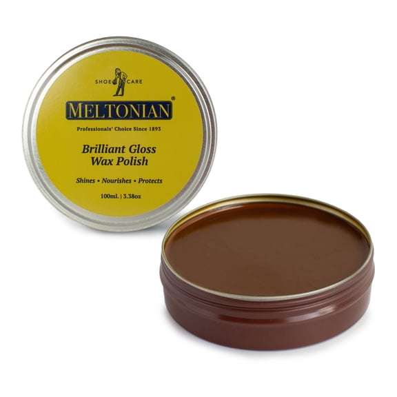 Meltonian Wax Polish, For Brilliant Gloss, Shines, Nourishes, Protects – Light Brown 06, 100ml/3.38oz