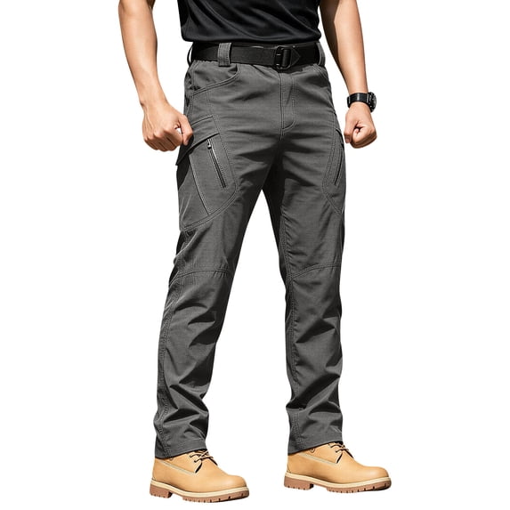Meltox Men's Softshell Snow Ski Pants Waterproof Windproof Insulated Cargo Winter Gray S