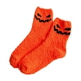 thumbnail image 1 of Meltox Womens Halloween Fuzzy Crew Socks Mid Calf Coral Fleece Plush Soft Indoor Lounge Socks For Autumn Winter Saffron One Size, 1 of 6