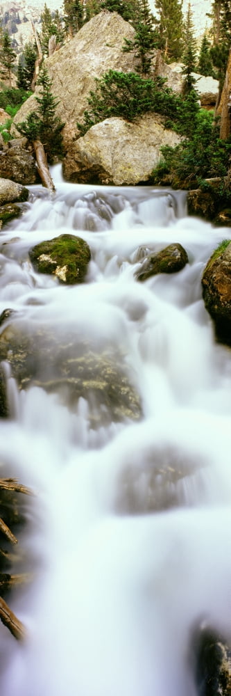 Meltwater from Teton Glacier Glacier Gulch Grand Teton National Park Wyoming USA Canvas Art - Panoramic Images (36 x 12)