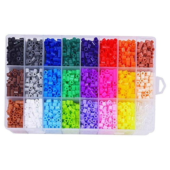 Melty Fusion Colored Beads Arts and Crafts Pearler Set for Kids - 5mm Bead Pegboards for Age 5 6 7 Activity Gift Colors 4300PCS
