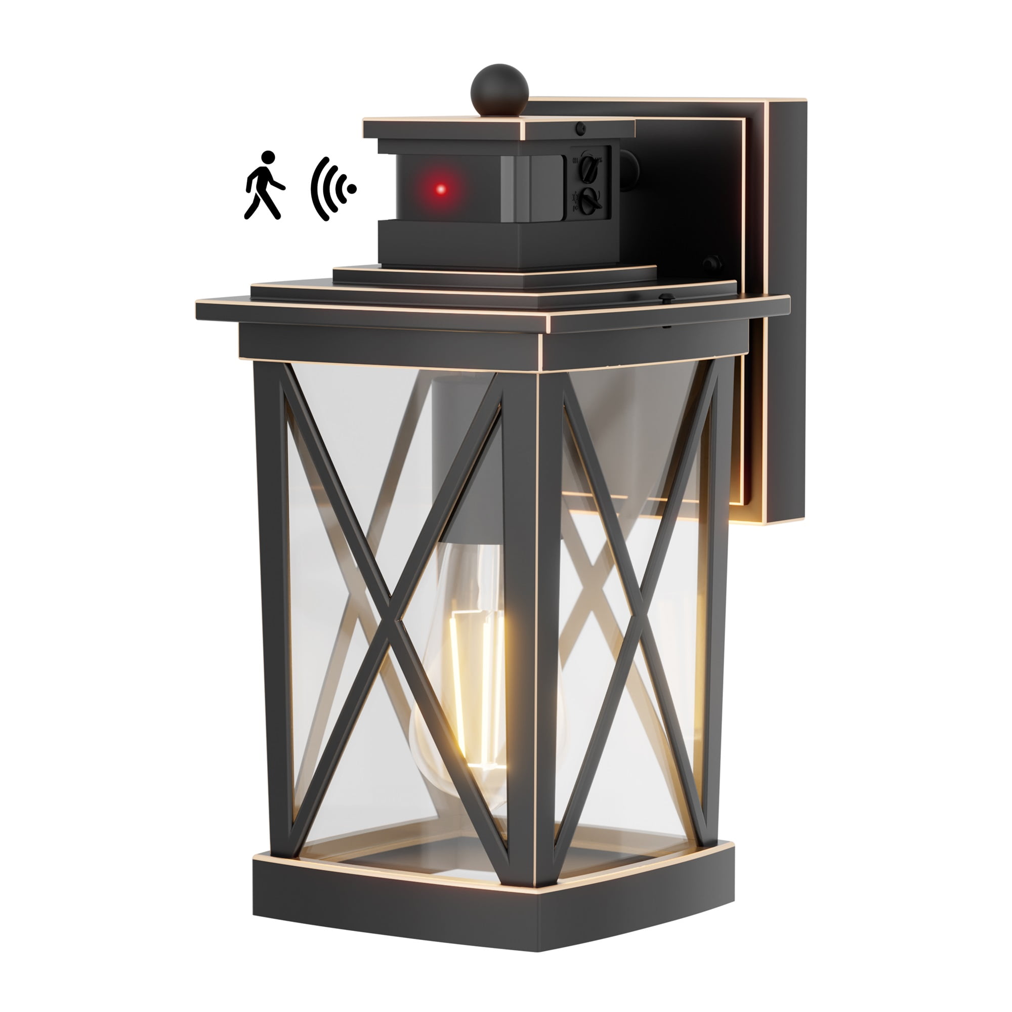 Meluaim Outdoor Wall Light Fixture,Dusk to Dawn Sensor Porch Light