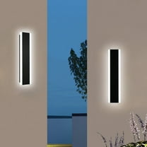 Melucee 2 Pack 24in Modern LED Outdoor Light,Outdoor Garage Sconces Wall Lighting IP65 Waterproof Exterior Wall Mount Lighting