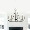 Melucee 9light Wagon Wheel Chandelier Farmhouse Brushen Nickel