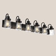 thumbnail image 1 of Melucee Bathroom Lights Over Mirror, Black Vanity Light Fixtures with 6 Clear Glass Globe Shades for Hallway Kitchen Living Room, 1 of 5