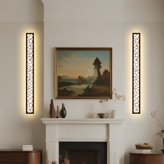 Melucee Modern Outdoor Wall Sconce LED Long Wall Sconces Black Front Porch Light Waterproof Led Wall Light