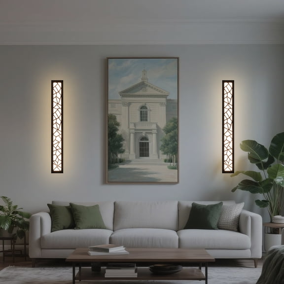 Melucee Modern Outdoor Wall Sconce LED Long Wall Sconces Black Front Porch Light Waterproof Led Wall Light