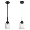 thumbnail image 1 of Melucee Pendant Lighting, 2-pack Modern Pendant Light with Clear Glass, Ceiling Light Pedant for Bedroom, 1 of 6
