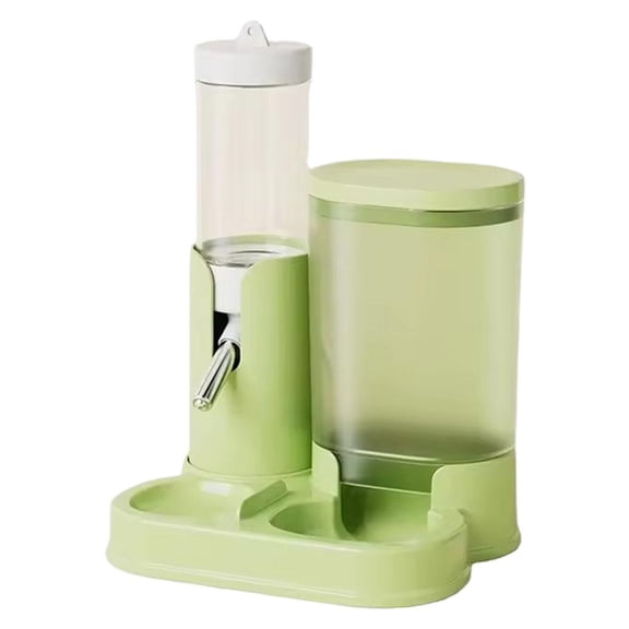 Melvexa Automatic Pet Feeder and Water Dispenser, All-in-One Design for Small Cages, for Hamster Cage Small Pet Enclosure, Green