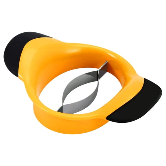 Melvexa Mango Slicer Stainless Steel, Removes Pit and Slices Evenly, for Kitchen Fruit Preparation Setup and Daily Use, Multicolor