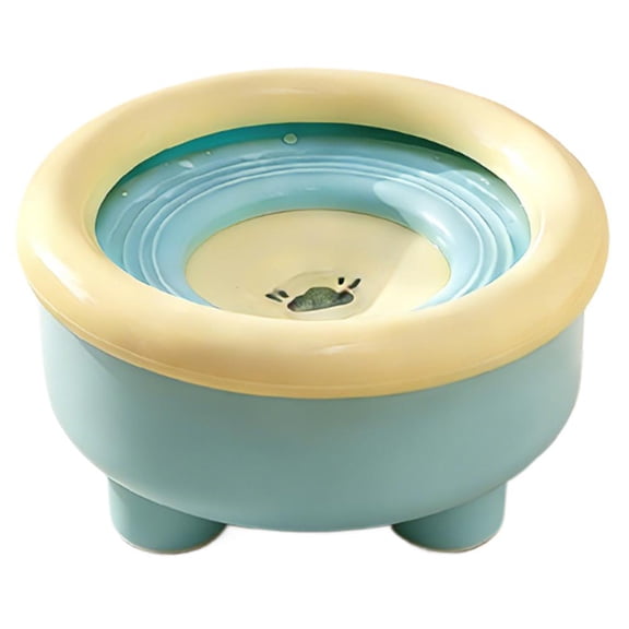 Melvexa Pet Floating Water Bowl 50.72 Fl Oz, -Proof Design with Anti-Slip Base, for Cats and Dogs Setup and Daily Use, Blue