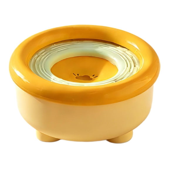 Melvexa Pet Floating Water Bowl 50.72 Fl Oz, -Proof Design with Anti-Slip Base, for Cats and Dogs Setup and Daily Use, Orange
