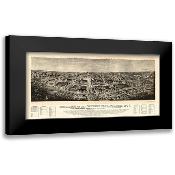 Melville 14x9 Black Modern Framed Museum Art Print Titled - St Louis Missouri - Melville 1904