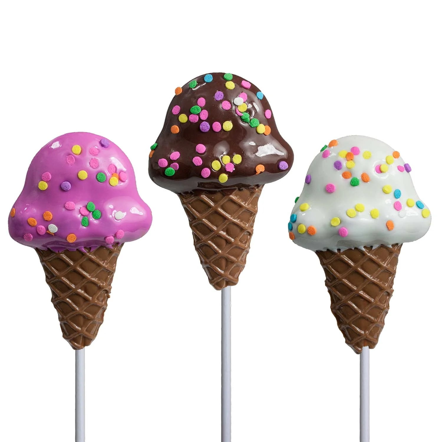 Melville Candy Assorted Confetti Ice Cream Lollipops, 3 Pops - Walmart.com