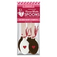 thumbnail image 1 of Melville Candy Chocolate Dipped Hot Drink Stirrer Spoons, Dark & White Chocolate with Red Heart - 6 Count Bag, 1 of 2