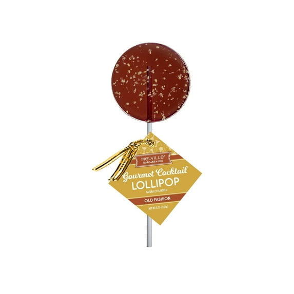 Melville Candy Gourmet Cocktail Lollipops, Old Fashioned Bourbon Bitters Flavor - 3 Pops