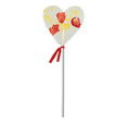 thumbnail image 1 of Melville Candy Hard Candy Valentine Cute Heart Shaped Strawberry & Champagne Cocktail Lollipop, 3 Count Gusset Bag, 1 of 2