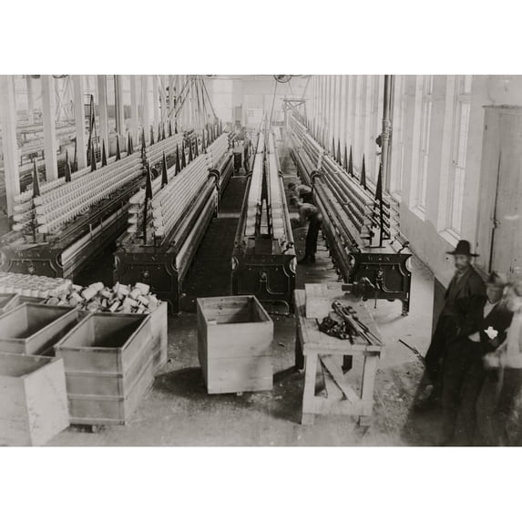 Melville Mfg. Co., Cherryville, N.C. View of spinning room Poster Print (24 x 36)