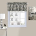 thumbnail image 1 of Melville Window Curtain Tier Pair and Valance Set - 58x36 - Charcoal, 1 of 3