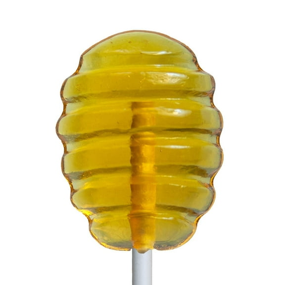 MelvilleCandy Hard Candy Orange Blossom Honey Dipper Lollipop On Wooden Ball Sticks, 5 Count Bag