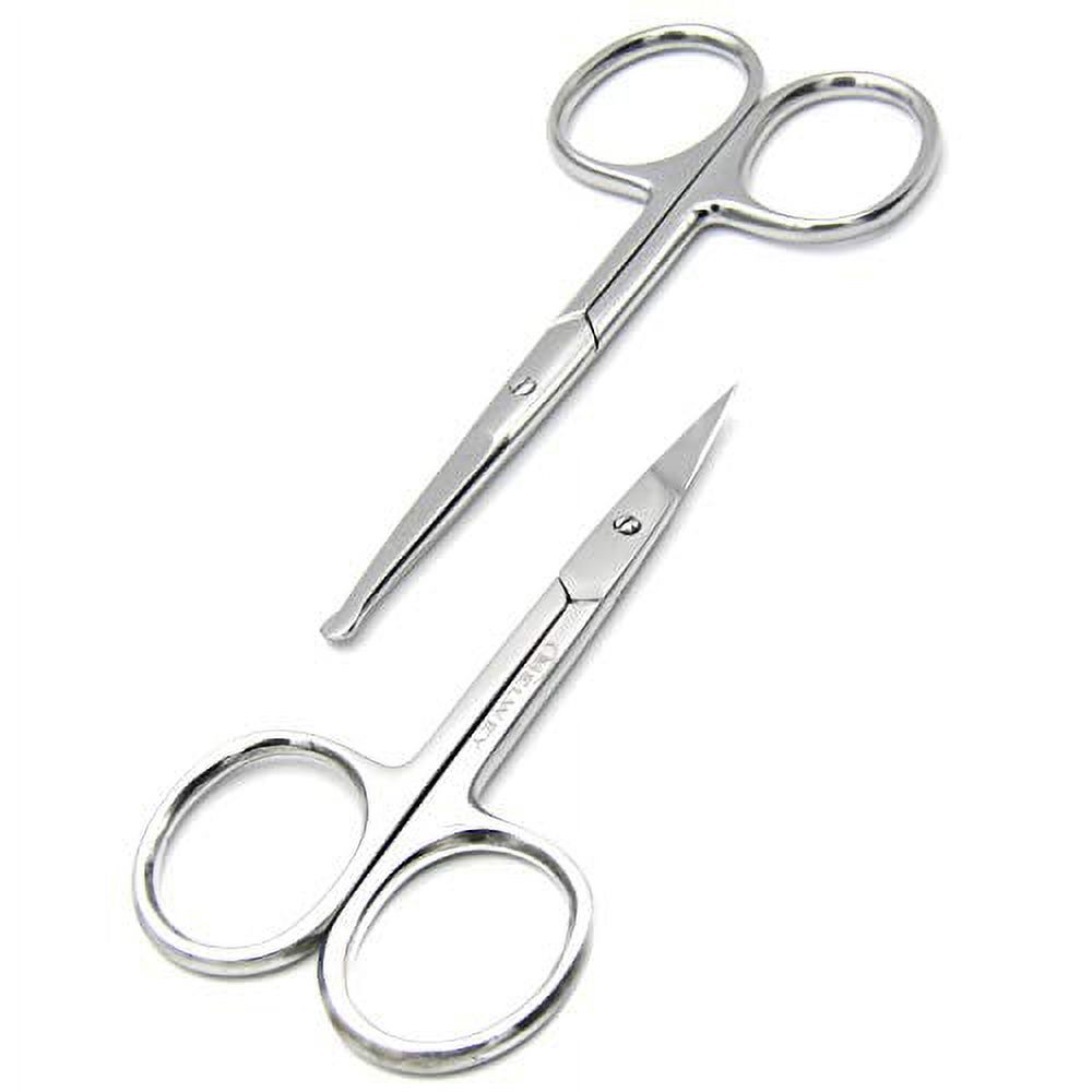 Melwey Pack of 2 Curved & Rounded Blunt Tip Stainless Steel Small