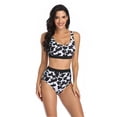 thumbnail image 1 of Melyum Women Bikini Two Piece Swimsuits Tummy Control High Waisted Swimwear High Cut Bathing Suits, 1 of 5