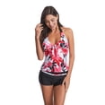 thumbnail image 1 of Melyum Women Tankini Two Piece V Neck Push Up Swimsuits Tummy Control Halter Swimwear with High-waisted Boyshorts Adjustable Bathing Suits, 1 of 5