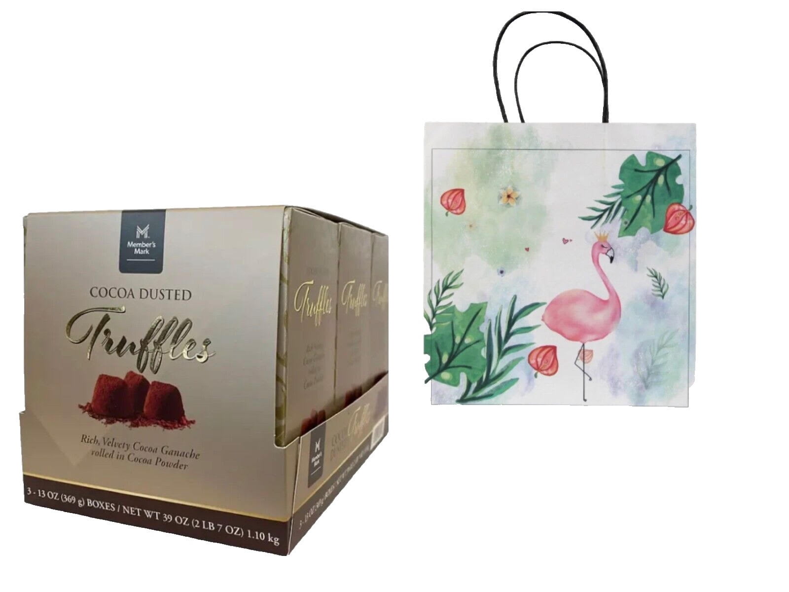 Mem bers Mark Cocoa Dusted Truffles 3 Pack Gift Boxes, Total 39 oz