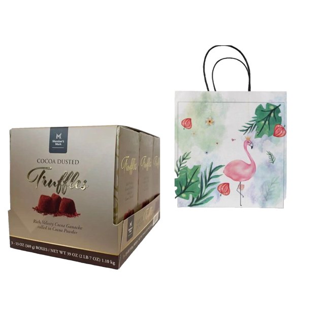 Mem bers Mark Cocoa Dusted Truffles 3 Pack Gift Boxes, Total 39 oz