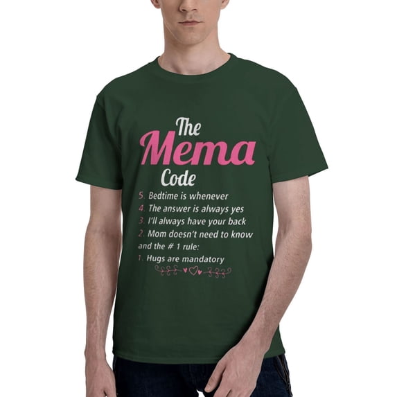 Mema Grandma Gift The Mema Code Men'S Basic Short Sleeve T-Shirt Dark Green 5x-Large