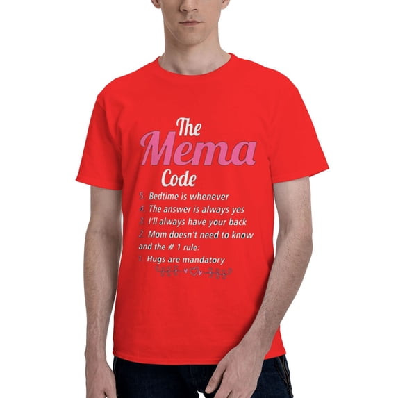 Mema Grandma Gift The Mema Code Men'S Basic Short Sleeve T-Shirt Red Xx-Large