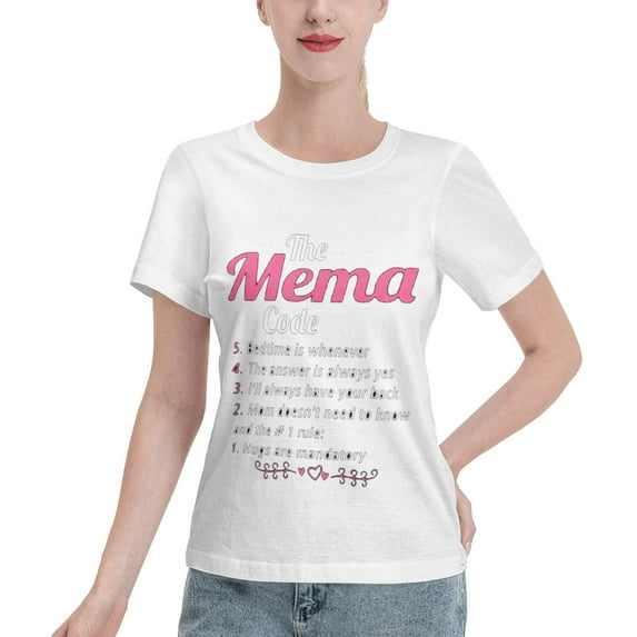 Mema Grandma Gift The Mema Code Women'S Basic Short Sleeve T-Shirt White Medium