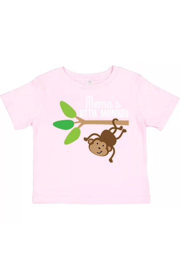 Mema Little Monkey Grandchild Toddler T-Shirt Memas Gift From Grandson TODDLER SHORT SLEEVE TEE BELLA CANVAS 3001T