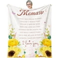 thumbnail image 1 of Memaw Gifts, Gifts for Memaw, Memaw Gifts from Grandkids, Best Memaw Ever Gifts, Memaw Retirement Birthday Gifts, Memaw Gifts from Grandchildren, Meemaw Gifts for Grandma Throw Blanket 60"x50", 1 of 6