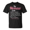 Memaw Grandma The Memaw Code TShirt - Walmart.com