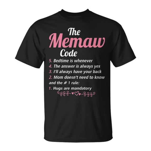 Memaw Grandma The Memaw Code TShirt - Walmart.com