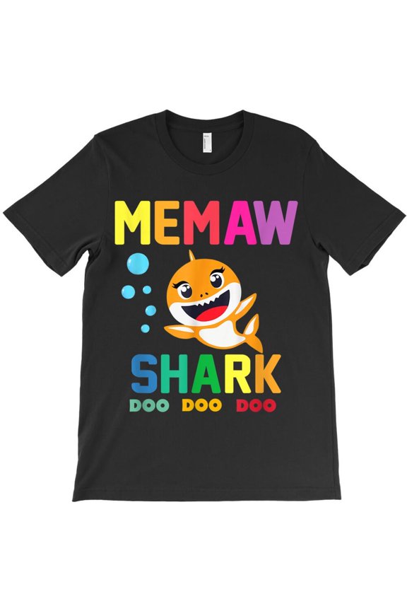Memaw Shark Funny Memaw Shark Lover Family Mother's Day Gift H48212 Unisex T-Shirt, Up to 5XL Available