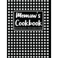 thumbnail image 1 of Memaw's Cookbook Blank Recipe Book Black Gingham Edition, 1 of 1