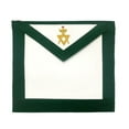 thumbnail image 1 of Member Allied Masonic Degrees Apron - Adjustable Green Velvet with Gold-Plated Snake Fitting, 1 of 3
