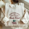 thumbnail image 1 of Member Only Anti-Social Book Club Embroidered Sweatshirt: Cozy Literary Sweatshirt, 1 of 4